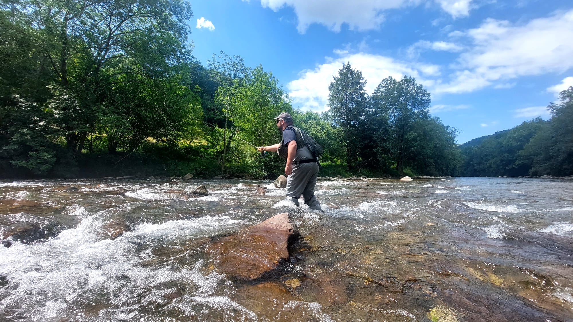 La grande Nive au camping de la truite
